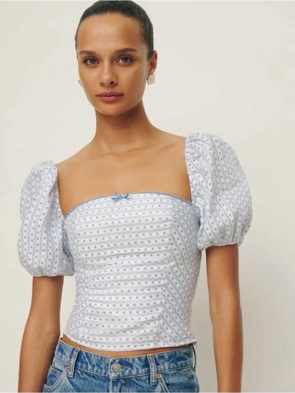 Reformation Marella Linen Top Size 0